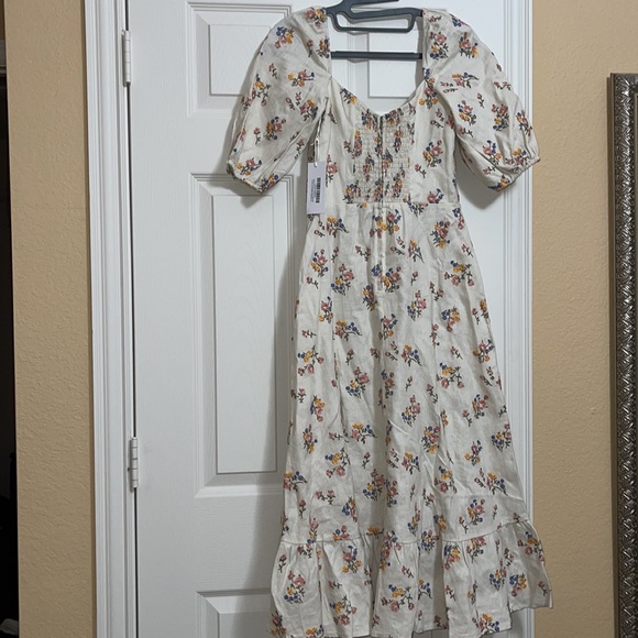 Reformation Belgium Linen Dress Gala Embroidery - Picture 9 of 16